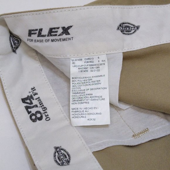 Dickies Original 874 Men's Work or Women's Work Pants Beige Flex Movement EUC - Picture 5 of 7